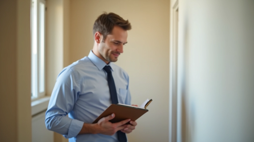 Инспектор проверяет состояние квартиры с чек-листом